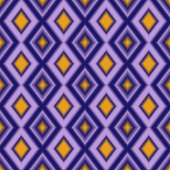 Seamless colorful backdrop. Colorful gradient rhombs texture. Blue and yellow colors