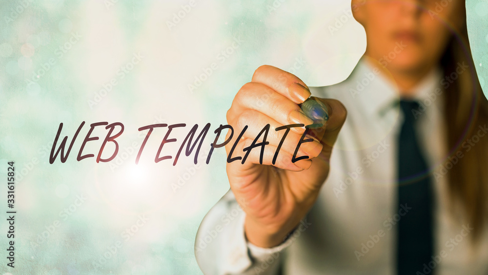 Poster text sign showing web template. business photo text predesigned or plug in webpage or set of html we