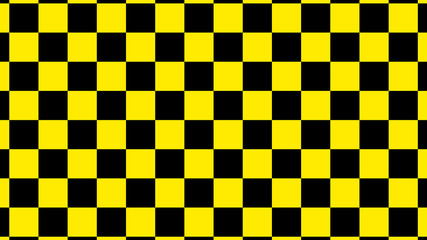 Chess board,New checker abstract board,yellow & black checker board - obrazy, fototapety, plakaty