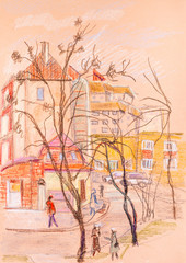 Fototapeta premium Street in Kaliningrad