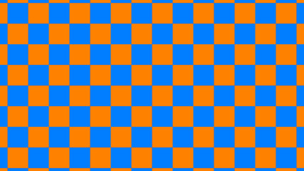 New blue & orange checker board,chess board abstract background