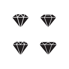 Set Of Diamond Logo Template vector icon illustration