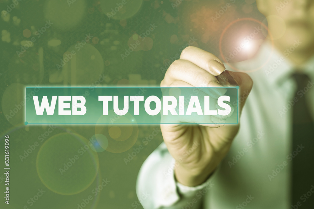 Poster word writing text web tutorials. business photo showcasing self study activity aimed to teach a spec