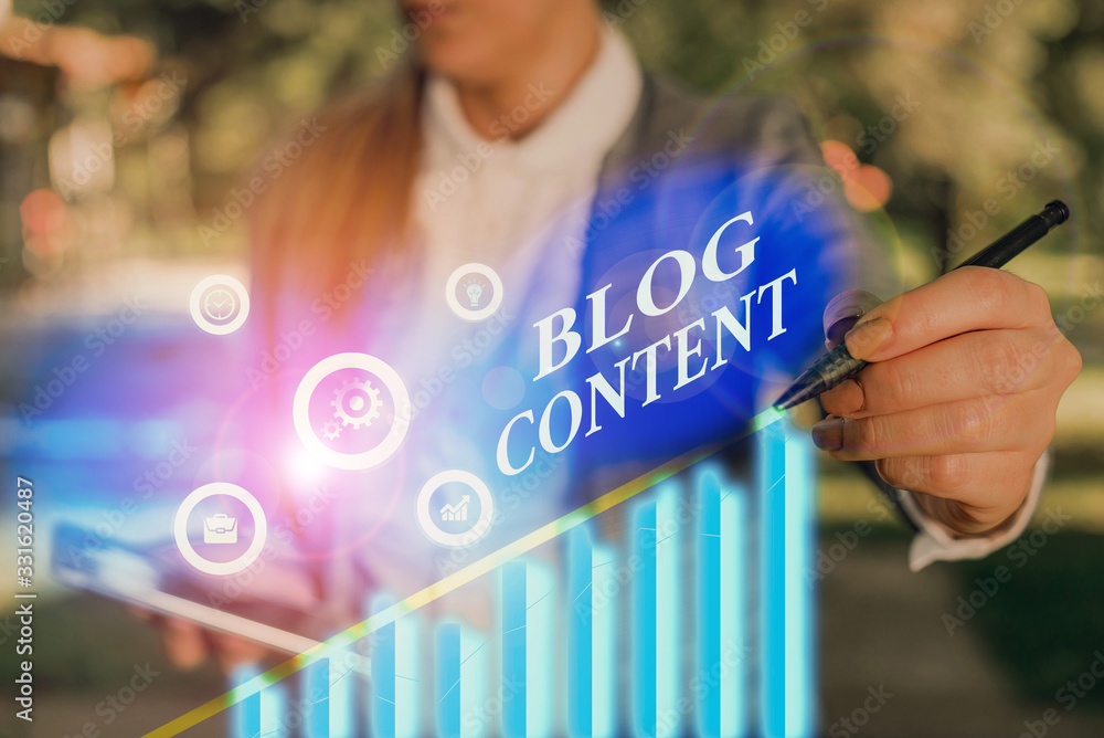 Poster conceptual hand writing showing blog content. concept meaning posts on one continuous streaming page
