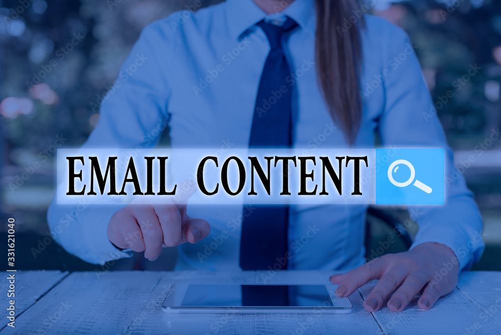 Poster word writing text email content. business photo showcasing it is the essence of a communicated messa