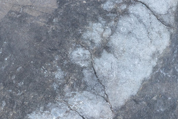 Crack in natural gray with white rock stone
