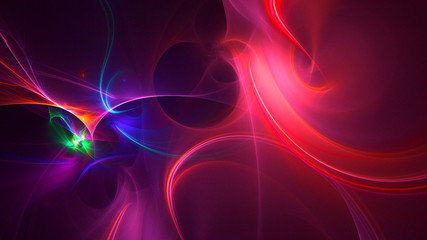 3D rendering abstract colorful fractal light background