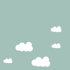 Sky clouds background vector illustration