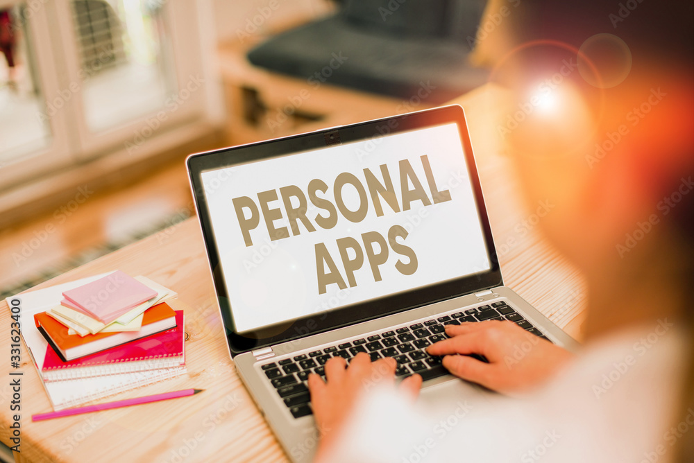 Poster text sign showing personal apps. business photo showcasing app for secure password less validation t