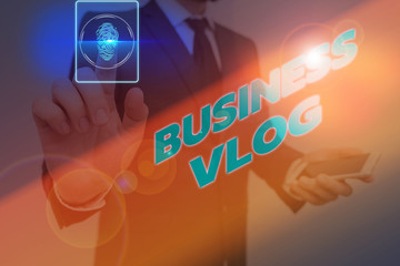 Word writing text Business Vlog. Business photo showcasing A video content about subject matter related to the company