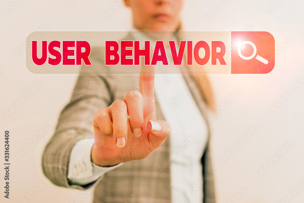 Poster word writing text user behavior. business photo showcasing focuses on user activity as opposed to st
