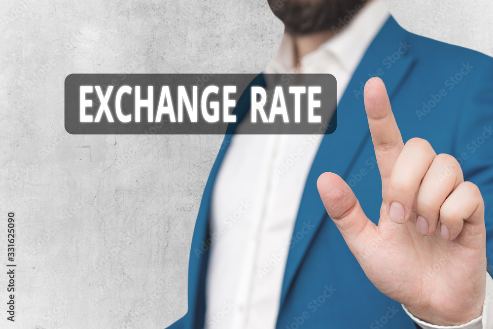 Poster text sign showing exchange rate. business photo showcasing value of one currency for the purpose of 