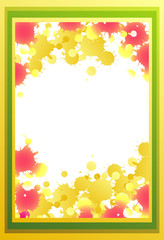 green yellow frame for decor
