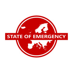 state of emergency, europe, vector