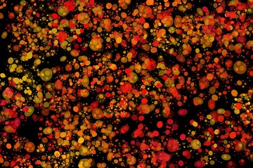 Colorful sparkling dotted wallpaper with black background