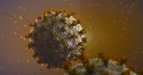 4k image of 3d made coronavirus (COVID-19)