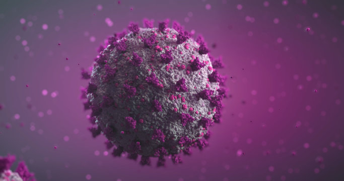 4k image of 3d made coronavirus (COVID-19)