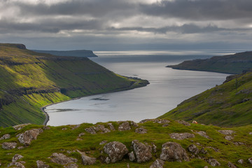 The Faroe Islands is an archipelago in the North Atlantic Ocean on the southwestern edge of the Norwegian Sea.