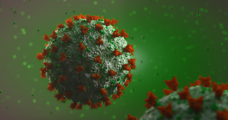 4k image of 3d made coronavirus (COVID-19)
