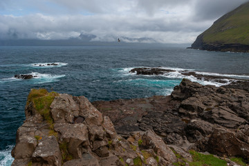 Obraz premium The Faroe Islands is an archipelago in the North Atlantic Ocean on the southwestern edge of the Norwegian Sea.