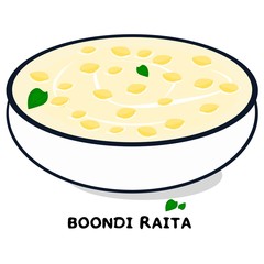 boondi raita indian Rajasthani Food Vector