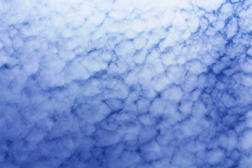 Beautiful blue sky and cirrus clouds. Background. Texture.