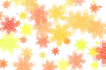Foto op Canvas Colorful flower patterned background. Perfect for artwork or wallpaper  © Andrea