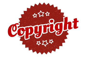 copyright sign. copyright round vintage retro label. copyright