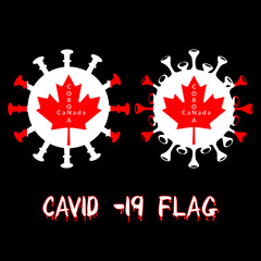 Coronavirus in Canada image with flag
