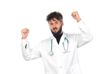 Doctor wearing a lab coat
