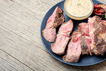 Medium grilled steak