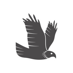 Eagle icon in flat style.Vector illustration.	
