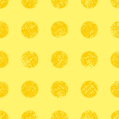 Seamless pattern, shaded circles, geometric pattern, yellow color. Wallpaper, background. Minimalistic design. Vector.