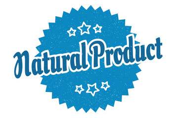 natural product sign. natural product round vintage retro label. natural product