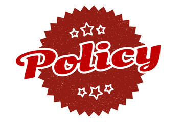 policy sign. policy round vintage retro label. policy