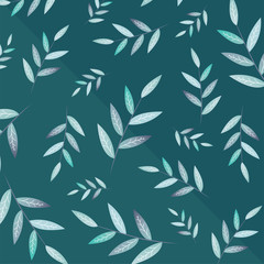 Naklejka na ściany i meble Decorative ornamental seamless spring pattern. Endless elegant texture with leaves. Tempate for design fabric, backgrounds, wrapping paper, package, covers