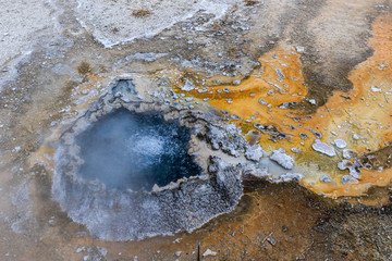 Sulfur Water Points in the Yellowstone National Park, USA © Dave