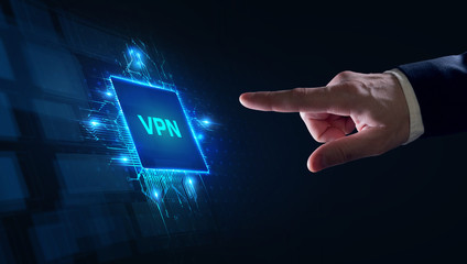 Business, Technology, Internet and network concept. VPN network security internet privacy encryption concept.