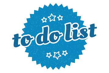 to do list sign. to do list round vintage retro label. to do list