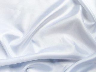 Fototapeta premium Smooth white cloth texture background. template wallpaper for wedding or New Year with copy space for design