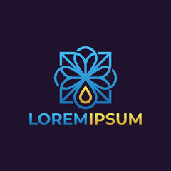 Elegant Drop Water From Nature Logo Template