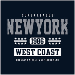 Athletic sport new york typography, tee shirt graphics, vectors © zoetart
