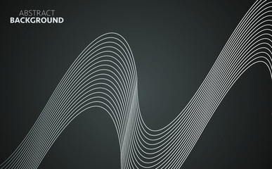 Abstract background. White line wave. Luxury style. Vector illustration.