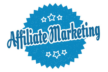 affiliate marketing sign. affiliate marketing round vintage retro label. affiliate marketing