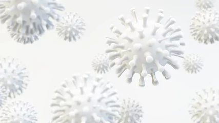 Fotobehang white virus floating © MclittleStock