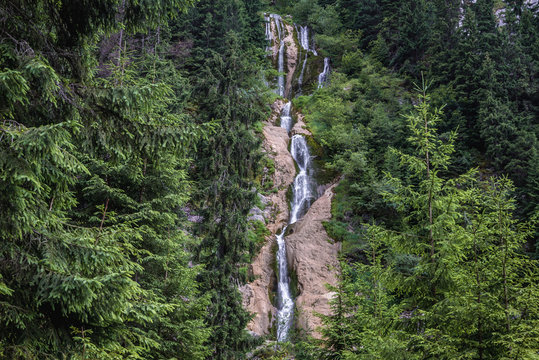 Cascada Cailor - waterfall located in Rodna Mountains national park in Romania