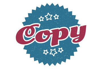 copy sign. copy round vintage retro label. copy