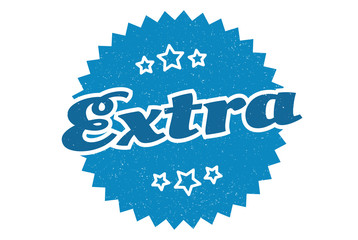 extra sign. extra round vintage retro label. extra