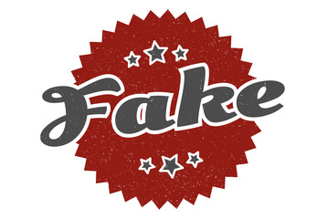 fake sign. fake round vintage retro label. fake