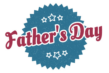 father's day sign. father's day round vintage retro label. father's day